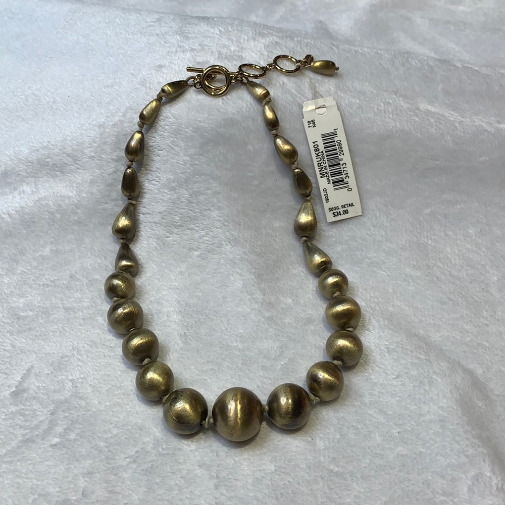Brushed Goldcolored Necklace